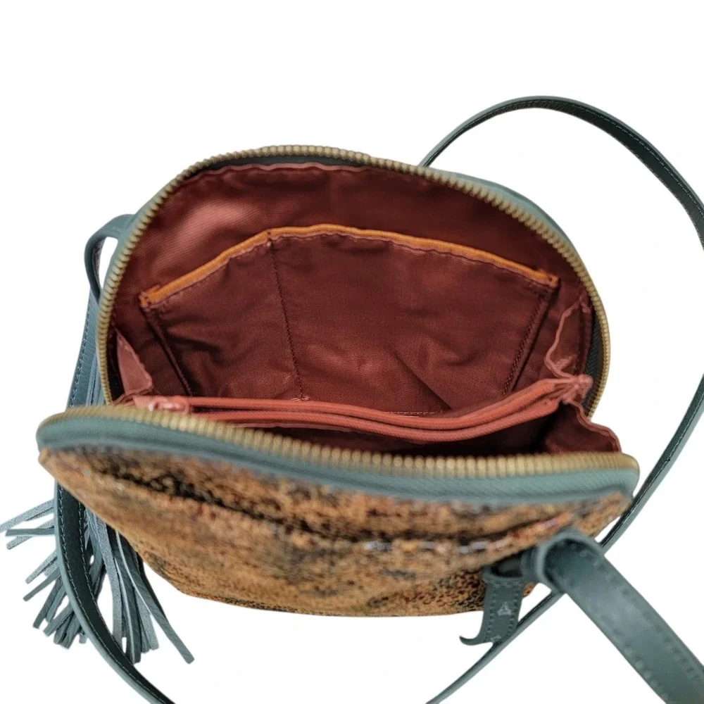 HOBO INTERNATIONAL Nash Small Crossbody Eternal Garden Tassel Bag‎ Purse Boho